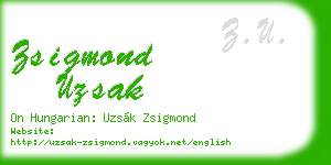 zsigmond uzsak business card